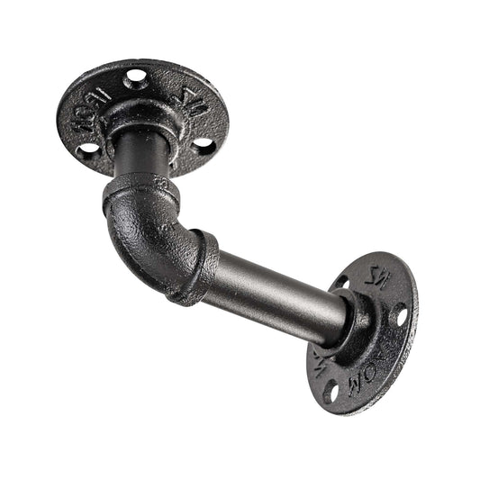 Pipe Shelf Bracket Black